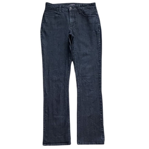 NYDJ Denim - NYDJ Jeans Womens 8 Black Billie Mini Bootcut High Rise Stretch Denim